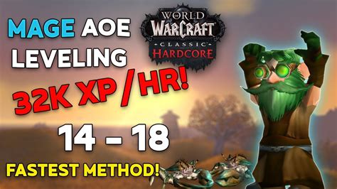 Hardcore Wow Fastest Aoe Mage Leveling Lvl 14 18 Quick Guide 32k Xp