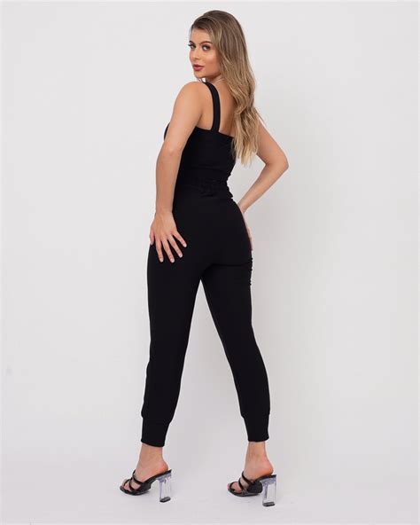 Conjunto Miss Misses Calça e Cropped Preto M