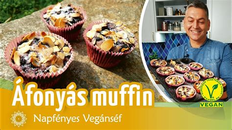 Glutén és cukormentes muffin áfonyás mandulás vegán YouTube