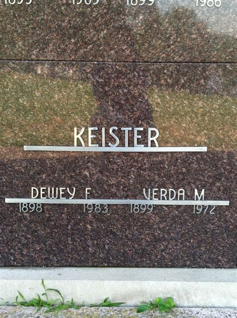 Dewey Fleet Keister Find A Grave Memorial