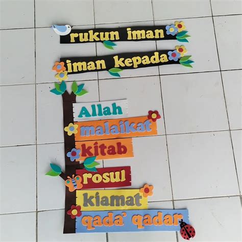 Jual Mengenalkan Islam Melalui Hiasan Dinding Kelas PAUD TK SD Nama