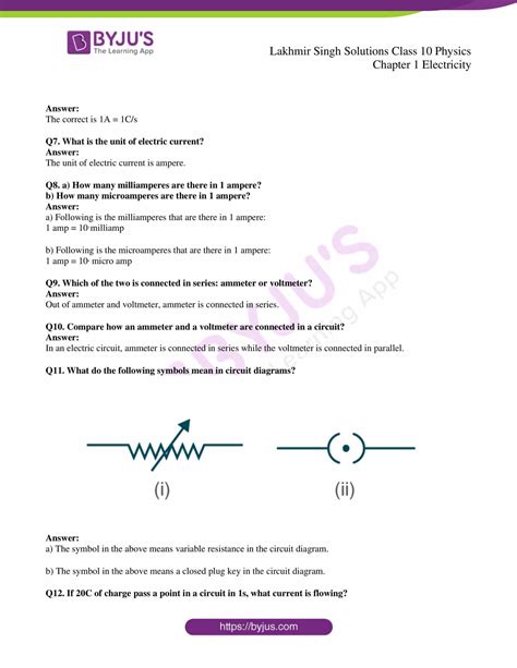 Lakhmir Singh Physics Class Solutions For Chapter Electricity