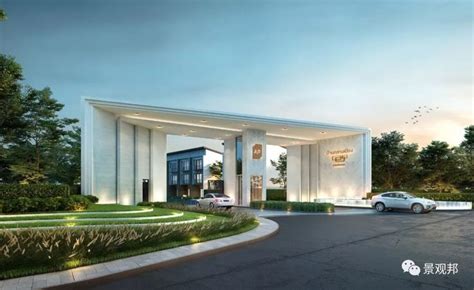 An Artist S Rendering Of The Entrance To A Luxury Hotel At Dusk With