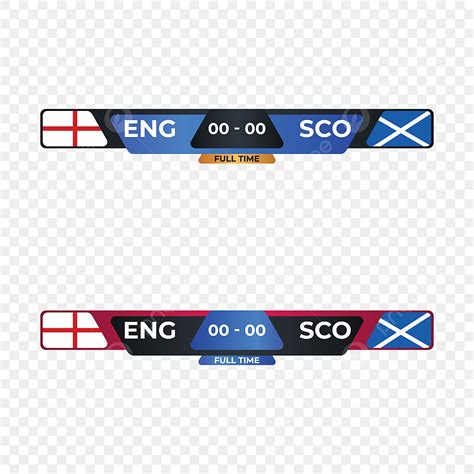 Scoreboard Broadcast Vector Hd Images Euro Cup England Vs Scotland