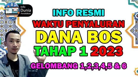 Info Resmi Jadwal Penyaluran Dana Bos Tahun 2023 Gelombang 1 2 3 4