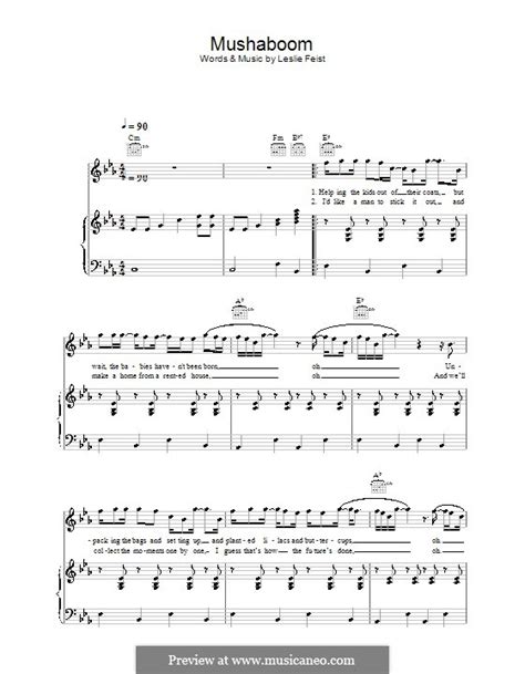 Mushaboom by L. Feist - sheet music on MusicaNeo