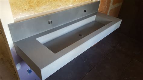 Concrete Trough Sink Floating Wall mount 48 Basin