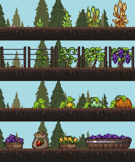 Pixel Art Crop Assets and Farming Tiles 32x32 by GandalfHardcore