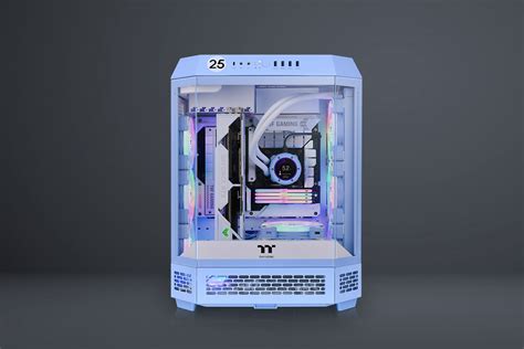 The Tower 600 Hydrangea Blue Mid Tower Chassis Thermaltake Usa