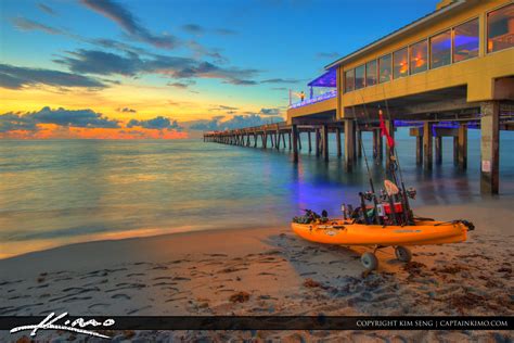 Dania Beach Pier Fishing with Kayak | Royal Stock Photo