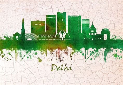 Premium Photo | Delhi india skyline