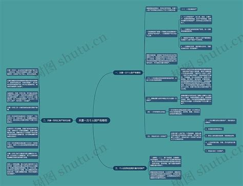 夫妻一方个人财产有哪些思维导图编号p6286620 Treemind树图