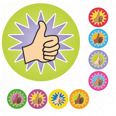 Mini Thumbs Up Stickers School Stickers For Teachers