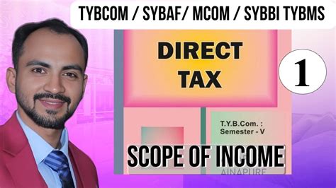 Sybaf Tybcom Tybms Mcom Tybbi Scope Of India Direct Tax Sem