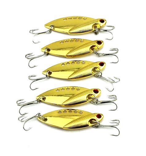 5pcs Metal VIB Fishing Lure 5cm 10g Artificial Hard Vibration Bait Bass