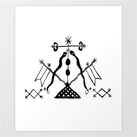 Damballa Voodoo Veve Symbol Art Print by M.T. Stewart | Society6