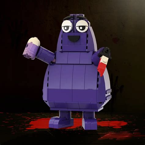 Grimace Shake Building Blocks Moc Killing Figure Model Sets Bricks