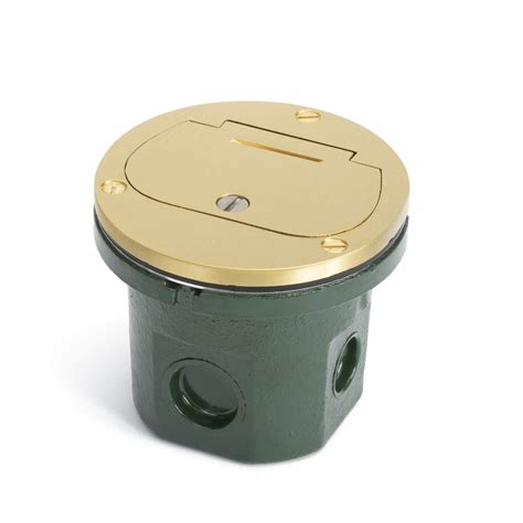 Lew Electric 812 Dfb Wdfb 1 Round Flush Floor Box Ac Flip Lid Brass