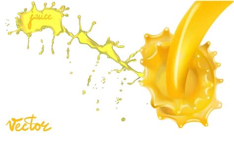 Orange Paint Splash Mango Pineapple Papaya Juice 3d Realistic