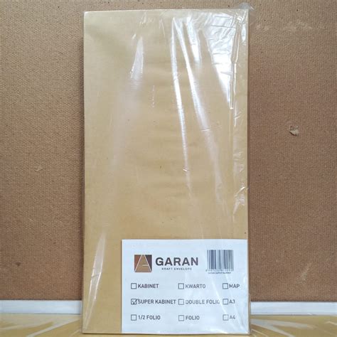 Jual Amplop Coklat Super Kabinet Garan 27cm X 14cm 1 Pack 100