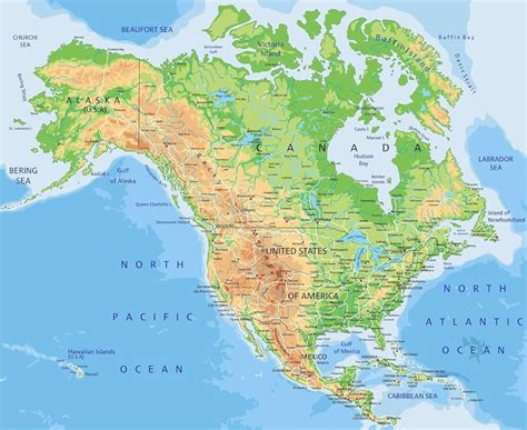 Geographic Map Of North America - First Day Of Spring 2024 Countdown