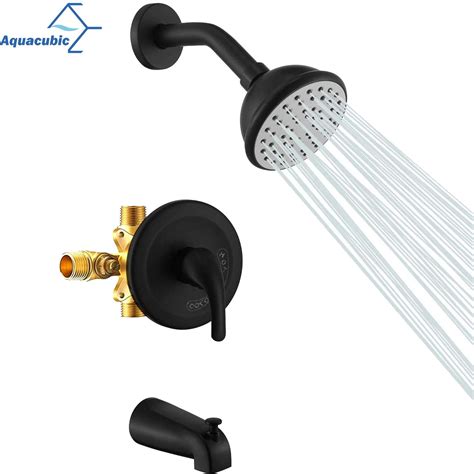 Aquacubic Cupc Ce Certified Hot And Cold Water Modern Pressure Balance Matte Black Bathroom