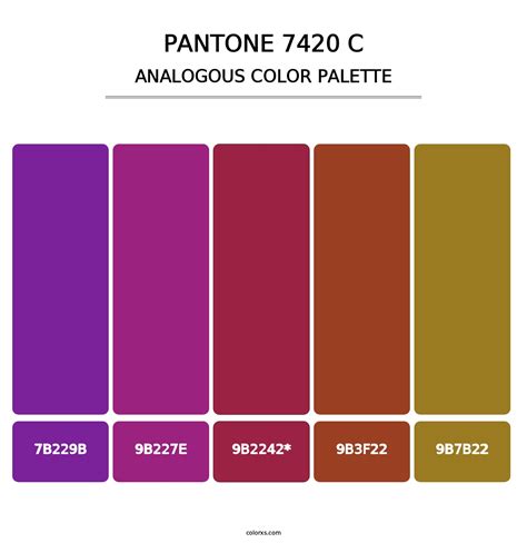 PANTONE 7420 C color palettes - colorxs.com