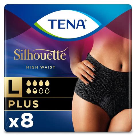 TENA Lady Silhouette Plus High Waist Large Pack Of 8