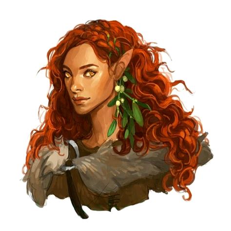 Female Elf Druid Or Ranger Portrait Pathfinder Pfrpg Dnd Dandd D20