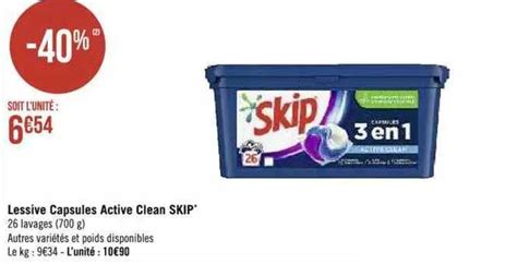 Promo Lessive Capsules Active Clean Skip Chez Spar Icatalogue Fr