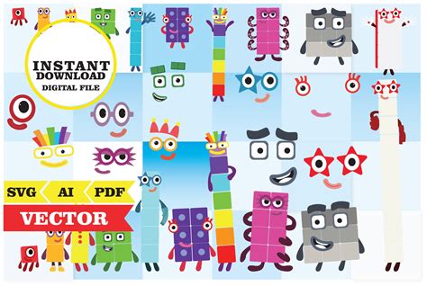 Numberblock Images Clipart Svg Ai Pdf Phigraphic