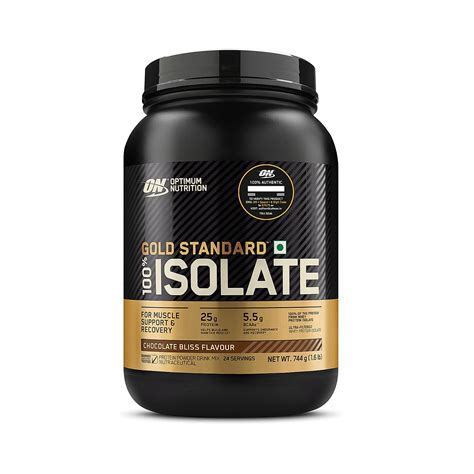 Optimum Nutrition Gold Standard 100 Isolate 16 Lb 744 G Chocolate Bliss For Muscle