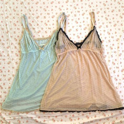 Adorable Sheer Lingerie Tops With Flower Detailing Depop