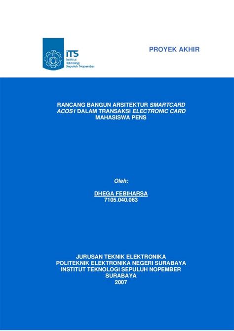 PDF Rancang Bangun Arsitektur Smartcard Acos1 Dalam Transaksi