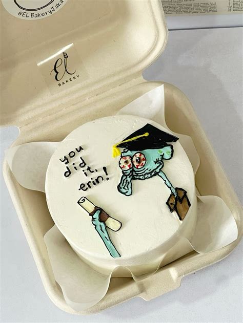 Ugly Squidward Graduation Bento Cake In 2024 Cake Designs Creative