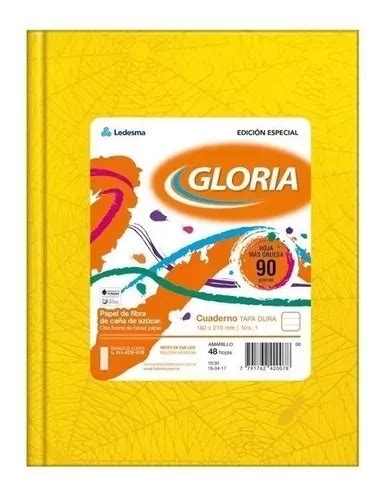 Cuaderno Gloria 1 Tapa Carton Dura X50 Hojas Raya 90g Araña Color