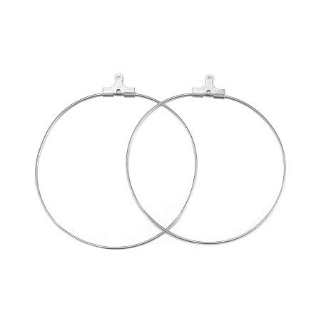 Honeyhandy 316 Surgical Stainless Steel Hoop Earring Findings Ring