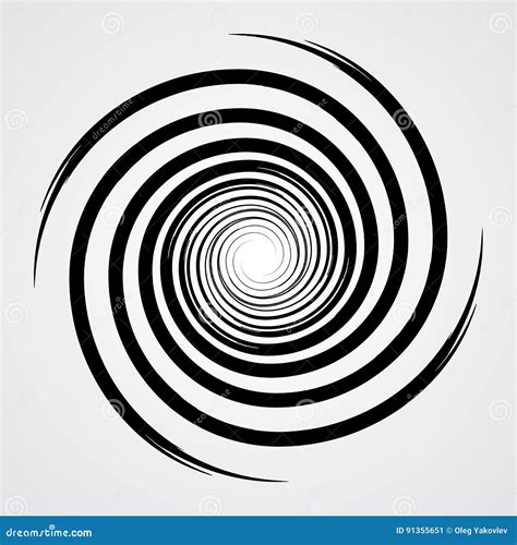 C Rculo Espiral Negro Del Remolino Ilustraci N Del Vector Ilustraci N