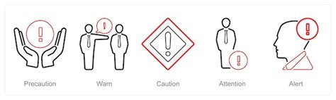 Premium Vector A Set Of Hazard Danger Icons As Precaution Warn Caution