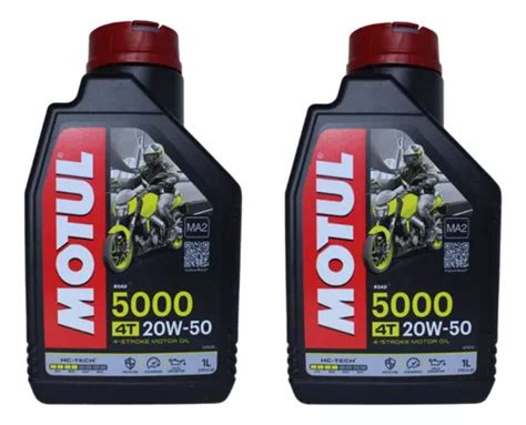 Óleo De Motor Motul 5000 20w50 4t Semissintético 2 Litros