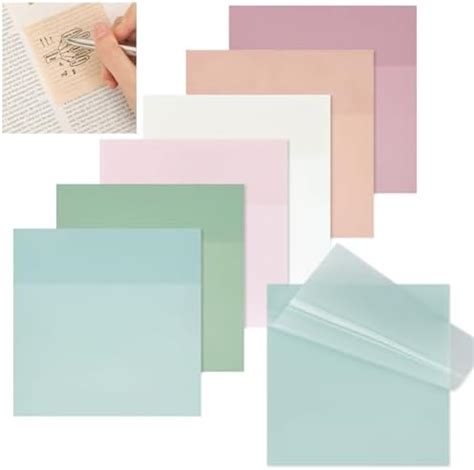 Amazon Eoout Transparent Sticky Notes Pads X Inch Colors