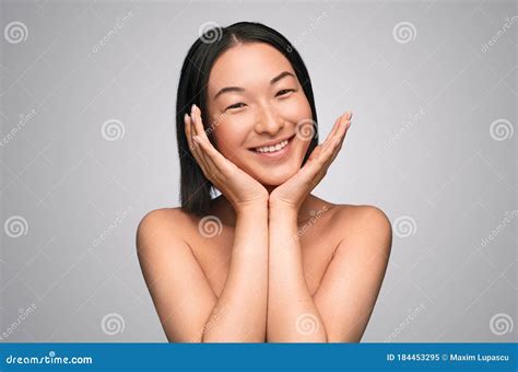 Cheerful Ethnic Woman With Hands Under Chin Stock Image Image Of Positive Feminine 184453295