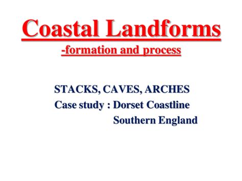 Coastal Landforms- formation and process | Teaching Resources