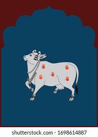 Beautiful Indian Cow Illustration Cow Print Stock Illustration ...