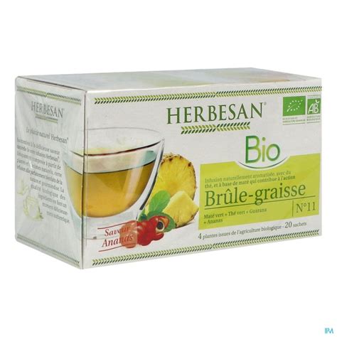 Herbesan Infusion Bio Brûle Graisse 20 Sachets