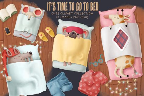 Sleeping Animals Clipart Set Graphic by Architekt_AT · Creative Fabrica