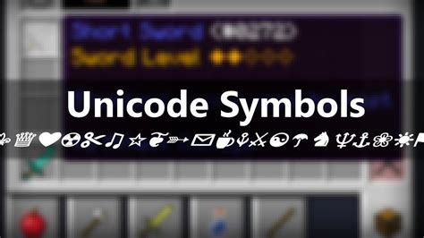 Using Unicode Symbols In Minecraft Without Mods Youtube