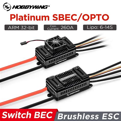 HOBBYWING Platinum 260A SBEC OPTO HV V5 ESC 6 14S Lipo Brushless Speed