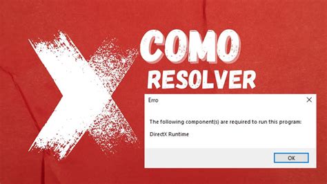ERRO DIRECT X RUNTIME Como CORRIGIR Facilmente YouTube