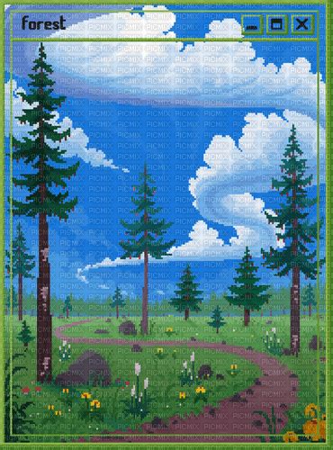 forest pixel art, background , bg , webpage , web , pc , computer ...